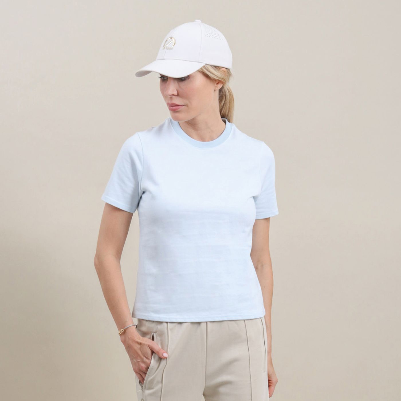 WILLO T SHIRT W - COTTON - SKY PRINT WHITE